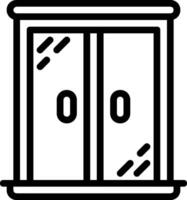 A black and white image of a cabinet vector