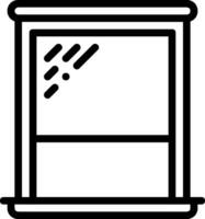 A window with a window frame and a window sill vector