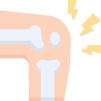 A knee joint with a bone in it vector