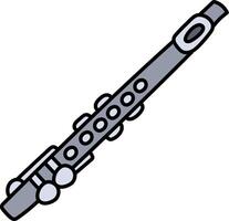 A flute is shown on a white background vector