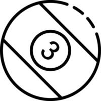 A black and white line drawing of a bowling ball vector