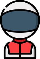 A cartoon astronaut with a helmet on vector