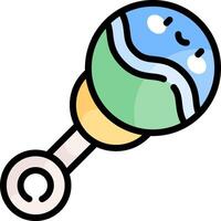 A cartoon ball with a wrench on it vector