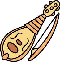 A musical instrument with a knife and a spoon vector