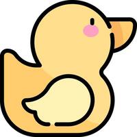 A cartoon duck with pink cheeks vector