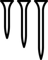 Three nails on a white background vector