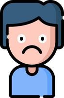 A cartoon man with an angry expression vector