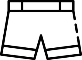 A black and white drawing of a pair of shorts vector