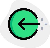 A green arrow pointing to the right vector