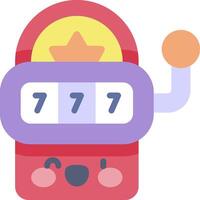 A cartoon slot machine with a smiley face vector