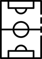 A soccer field with two lines on it vector