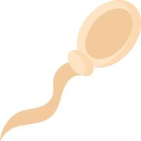 A spermatozoid with a long tail on a white background vector