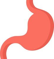 The stomach is shown in a flat style vector