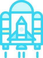 Space shuttle icon illustration vector