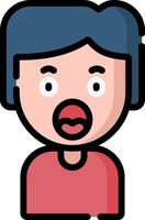 A cartoon man with a mouth open vector