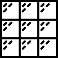 A black and white square with four squares vector