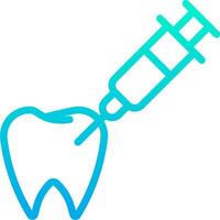 A tooth with an injection and a syringe vector