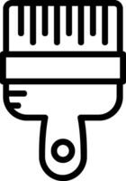 A black and white brush icon on a white background vector