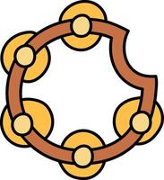A circle with four balls in it vector
