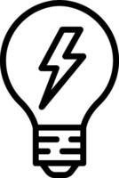 Light bulb with lightning clipart vector