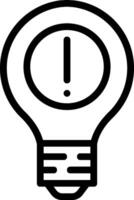 Light bulb icon with exclamation mark vector
