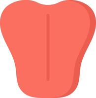 A tooth with a long, thin, curved edge vector