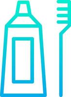 A toothbrush and toothpaste icon vector