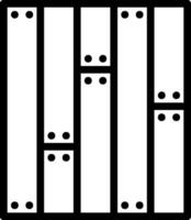 A black and white image of a set of four doors vector