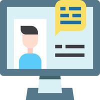 Online chat with a person vector