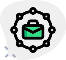A green envelope with a chain around it vector
