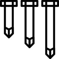 Three nails with a white background vector