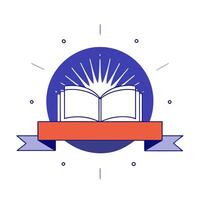 glowing design of a digital book with Labh Pancham wisdom vector