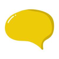 Yellow bubble text shape vector