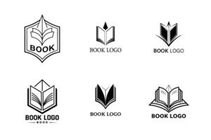 Creative Book Logo Design Open and Closed Book Icons vector