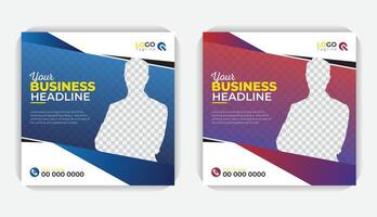 Advertising design, digital marketing and corporate social media post and web banner, colorful and stylish Creative layout square banner vector