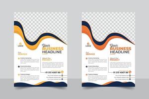 Abstract style business proposal or modern flyer design template vector