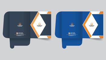 Modern and Stylish Report cover template, presentation folder stationery template design, Unique real estate File Cases vector