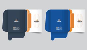 Stylish and creative colorful Report cover template, presentation folder template, cover design for folder vector