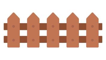 Fence flat icon isolated on white background. vector