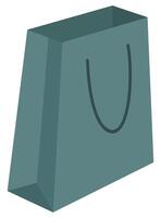 Flat icon of shopping bag isolated on white background. vector