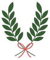Laurel wreath flat icon isolated on white background. vector