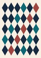 Modern abstract geometric poster with rectangles. Retro Memphis style background vector