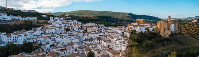 Aerial View of Setenil de las Bodegas with Cliffside Architecture photo