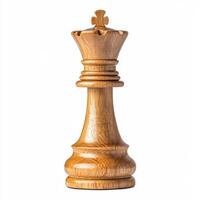 Chess king standing isolated on white background photo