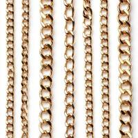 Golden chains isolated on white background photo