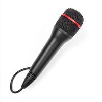 Musical microphone isolated on white photo