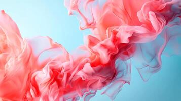 Abstract Pastel Coral Pink Painted Background with Soft Color Gradients photo