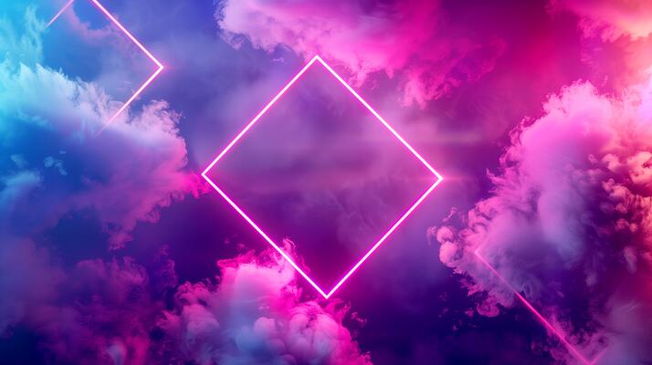 Abstract Futuristic Backgrounds Illuminated by Vibrant Neon Lights