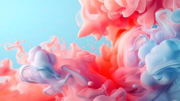 Abstract Pastel Coral Pink Painted Background with Soft Color Gradients photo