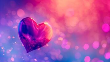 Blurred Gradient Background with Heart Shape photo